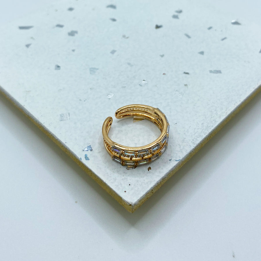Anillo Zirconia Three Stripes