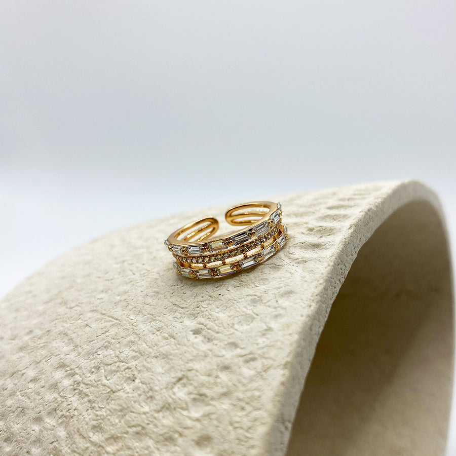 Anillo Zirconia Three Stripes