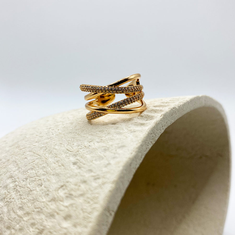 Anillo Doble Criss Cross