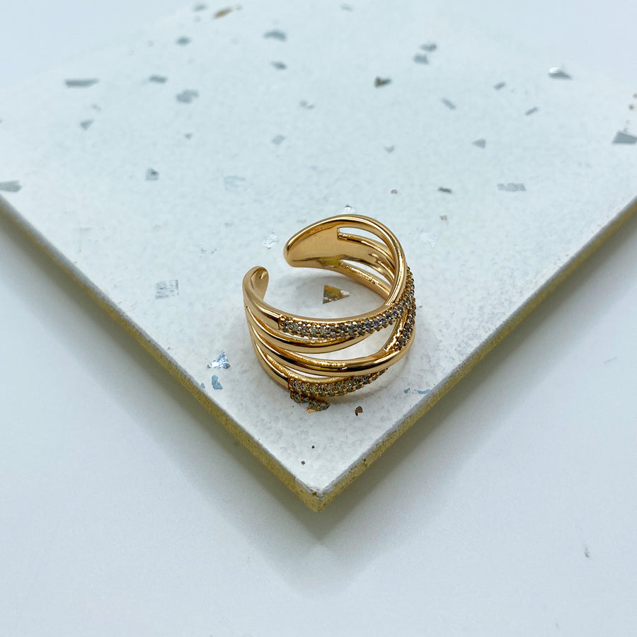 Anillo Doble Criss Cross