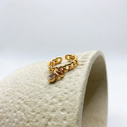 Anillo Eslabon con Pendiente