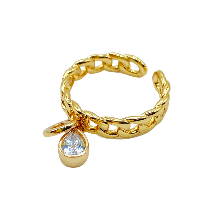 Anillo Eslabon con Pendiente