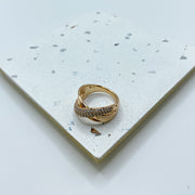 Anillo Criss Cross Strass