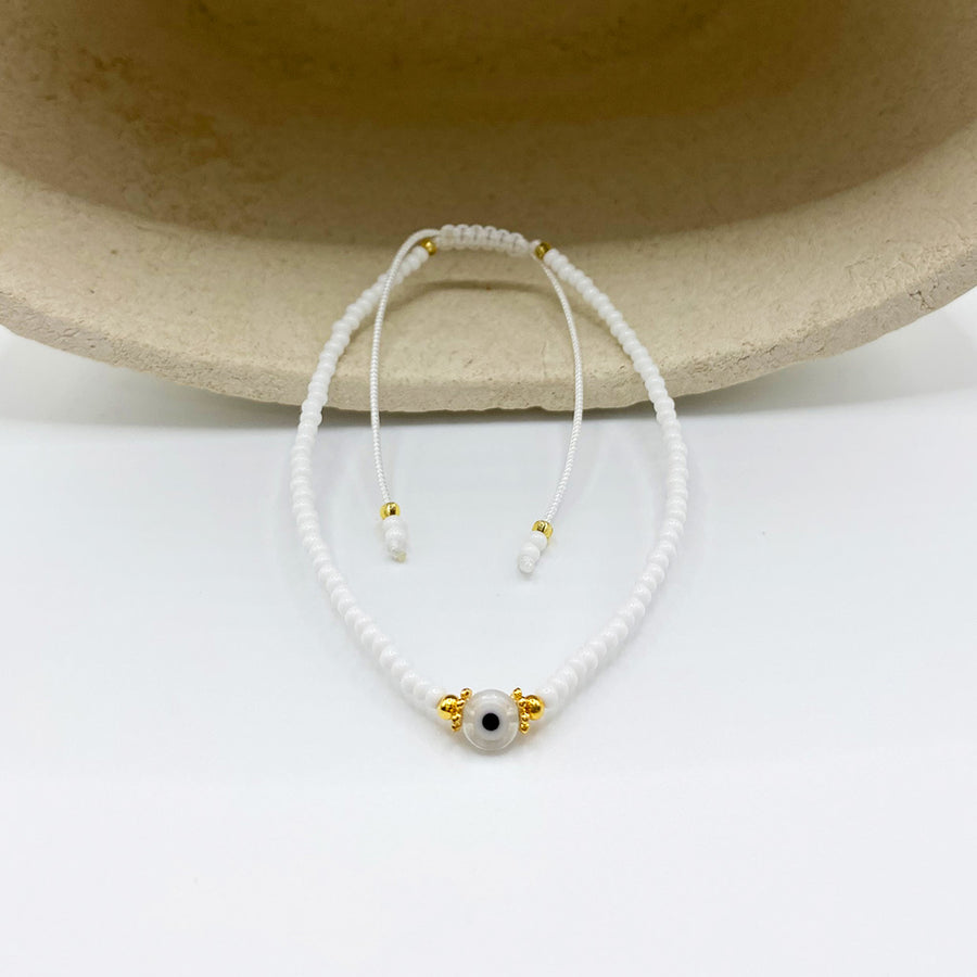 Pulsera Handmade Ojito Blanco
