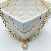 Gargantilla Flower Padlock