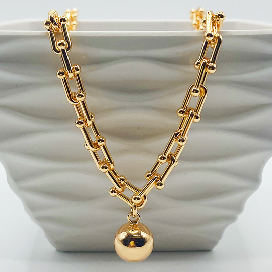 Gargantilla Golden Sphere