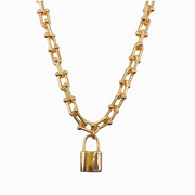 Gargantilla Candado Dorado