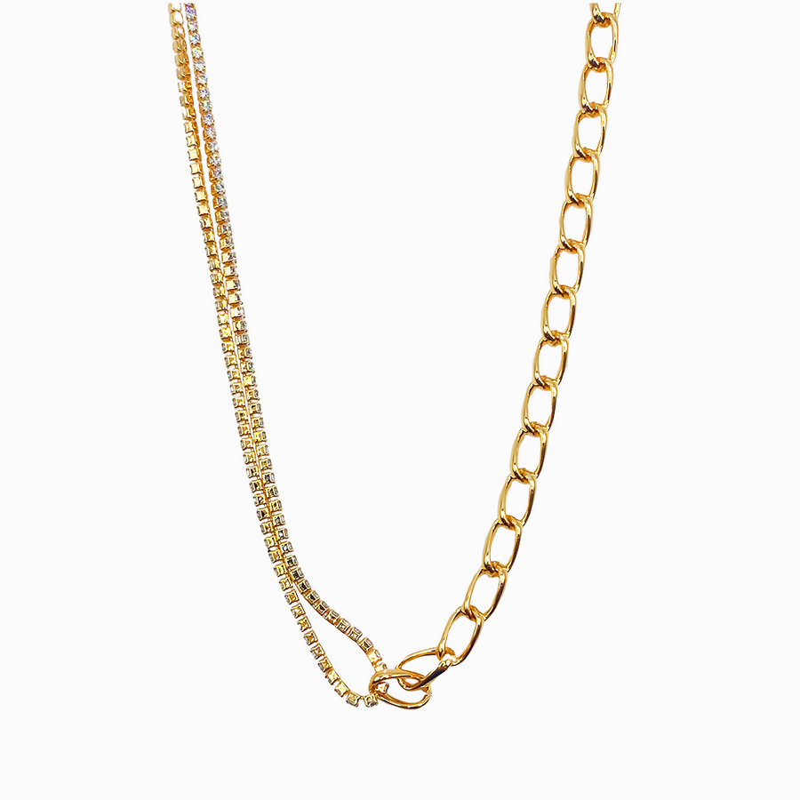 Gargantilla Double Gold Charm