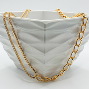 Gargantilla Double Gold Charm