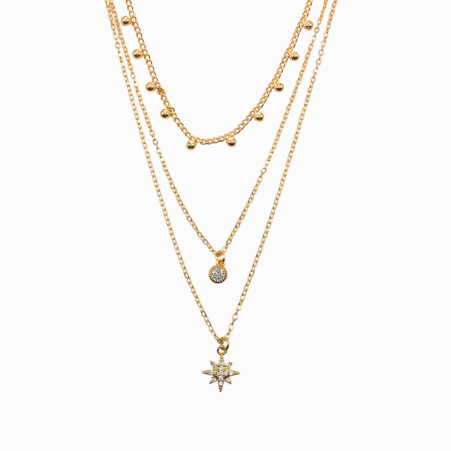 Gargantilla Brillo Estelar Triple Collar