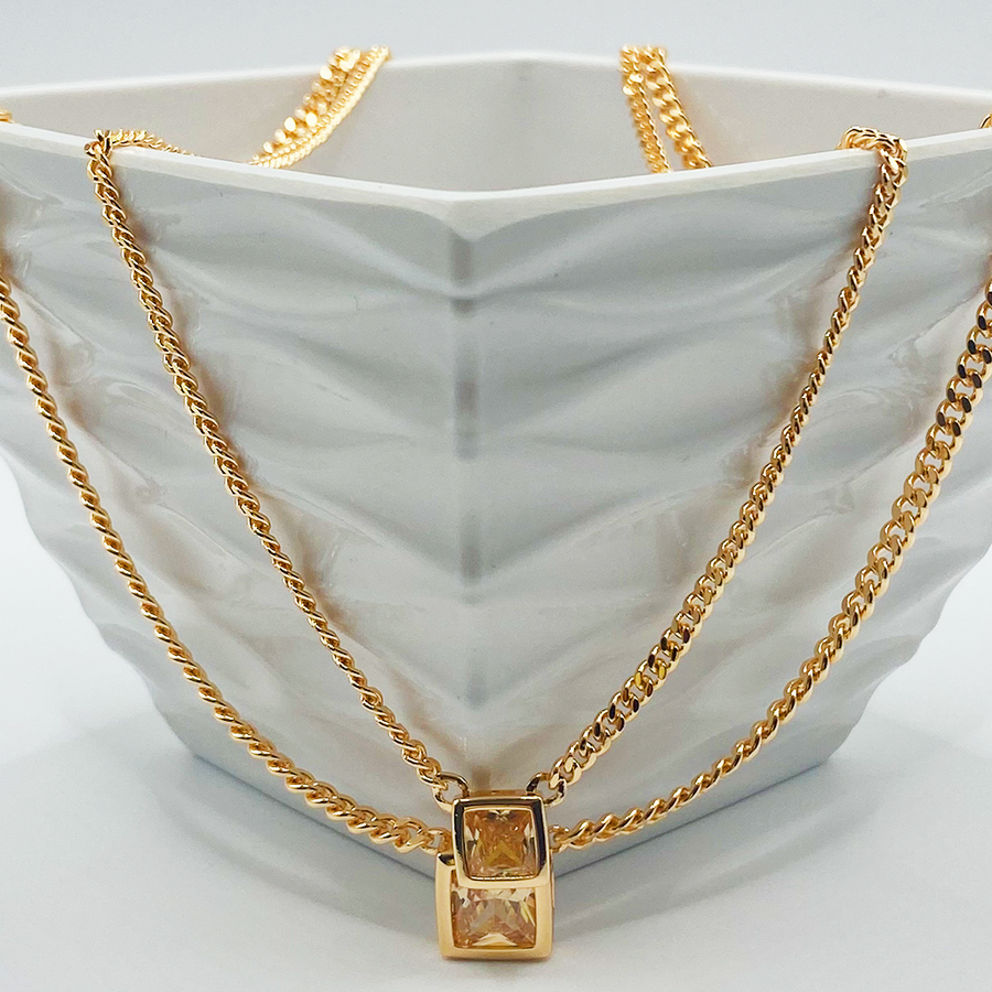 Gargantilla Gold Glamour Duo