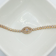 Pulsera Dorada Ojo de Diamante