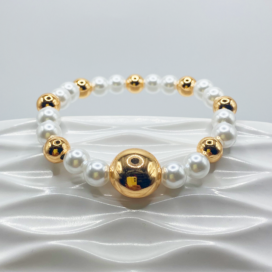 Pulsera Perla Dorada