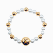 Pulsera Perla Dorada
