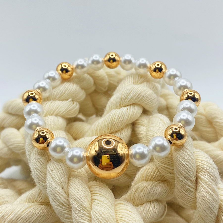 Pulsera Perla Dorada