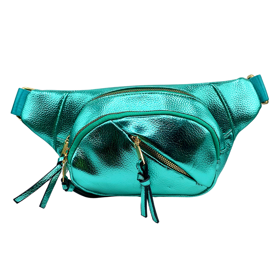 Cangurera - Bolso multifuncional en tonos metálicos