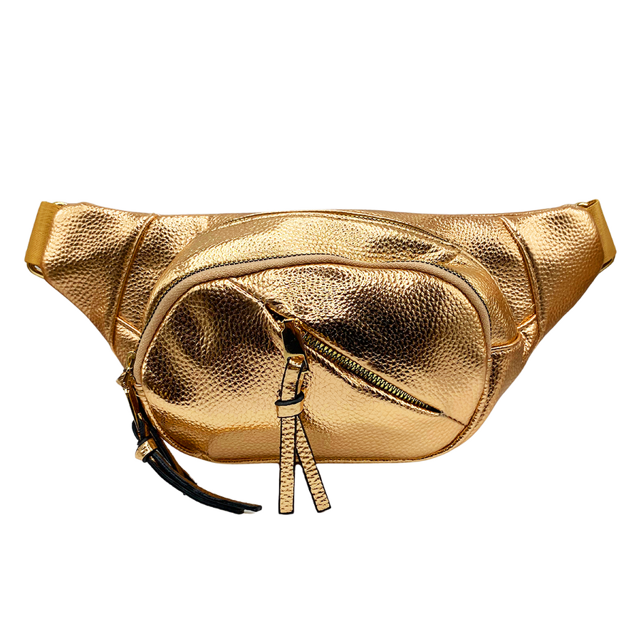 Cangurera - Bolso multifuncional en tonos metálicos