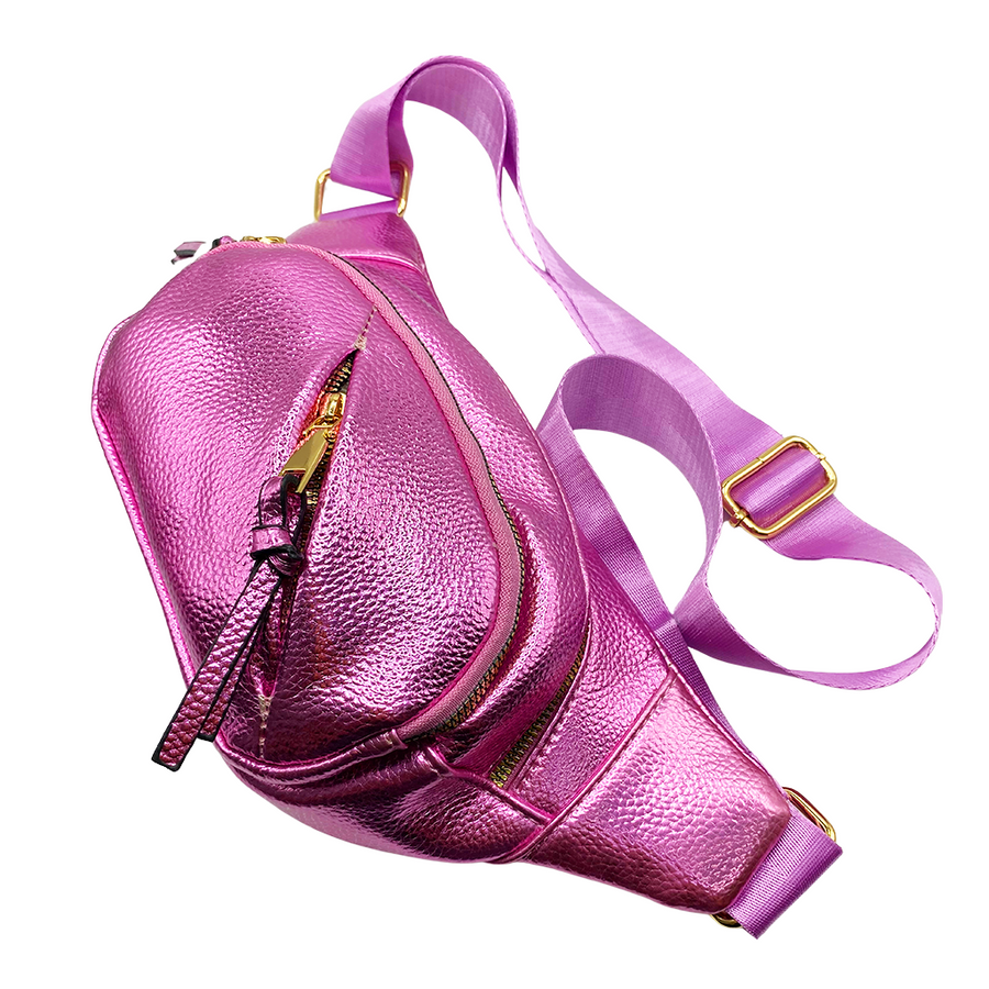 Cangurera - Bolso multifuncional en tonos metálicos