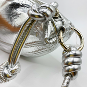 Shoulder bag - Bolso metálico con nudos