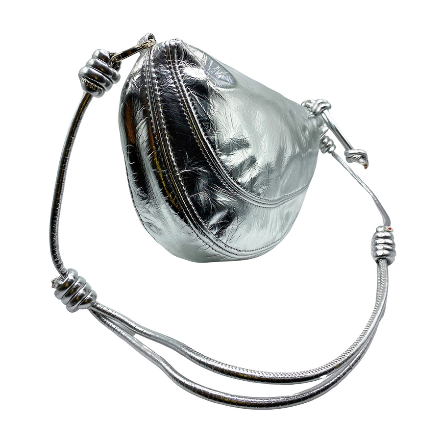 Shoulder bag - Bolso metálico con nudos