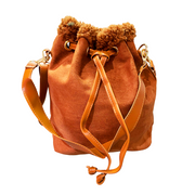 Bucket bag - Bolso de cuero y piel sintética