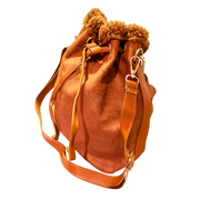Bucket bag - Bolso de cuero y piel sintética