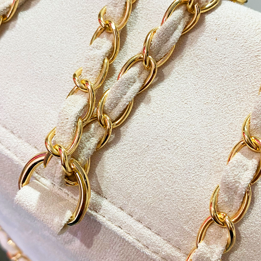 Backpack con cadena - Mochila de gamuza