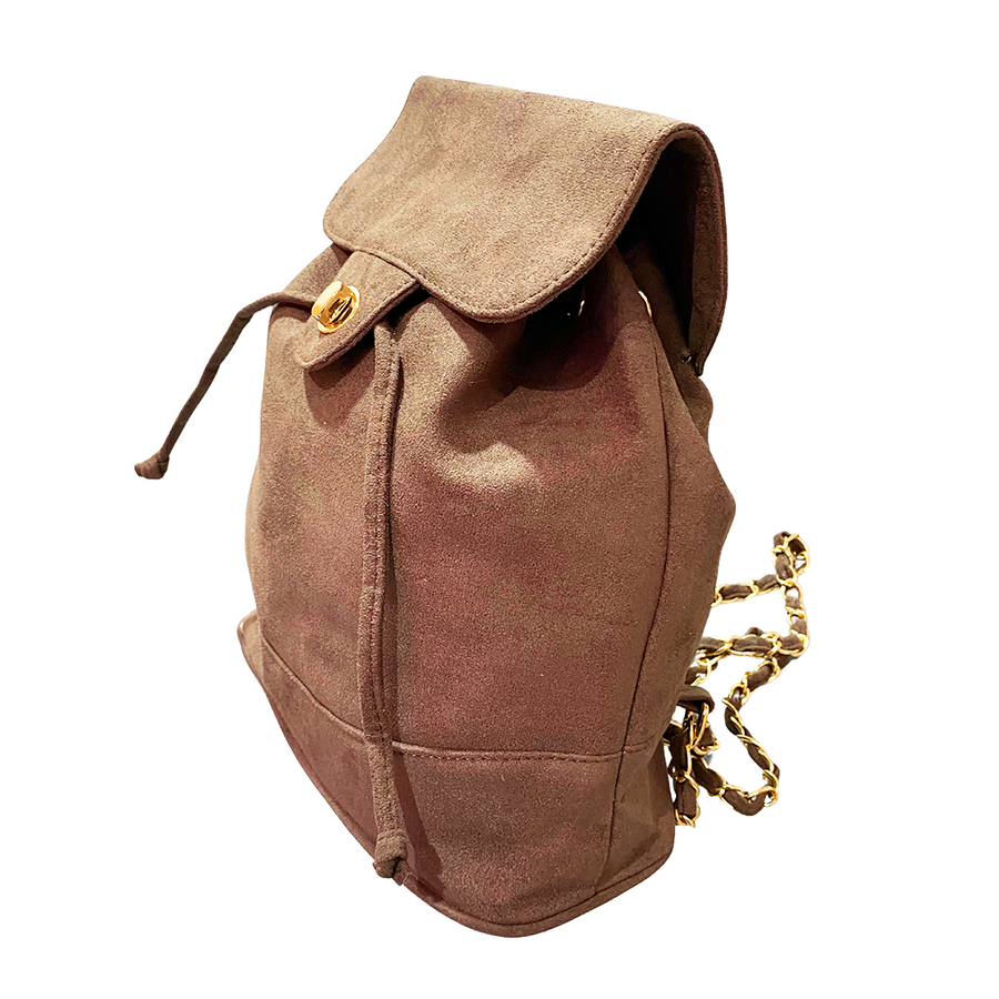 Backpack con cadena - Mochila de gamuza