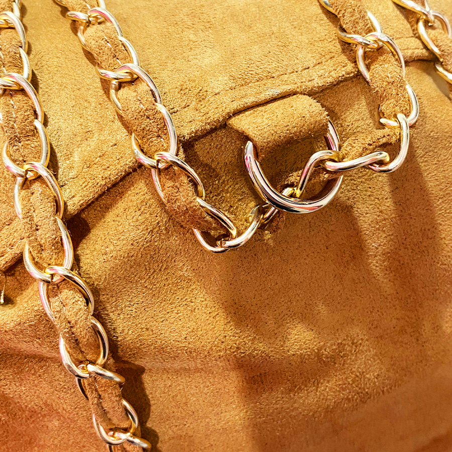 Backpack con cadena - Mochila de gamuza