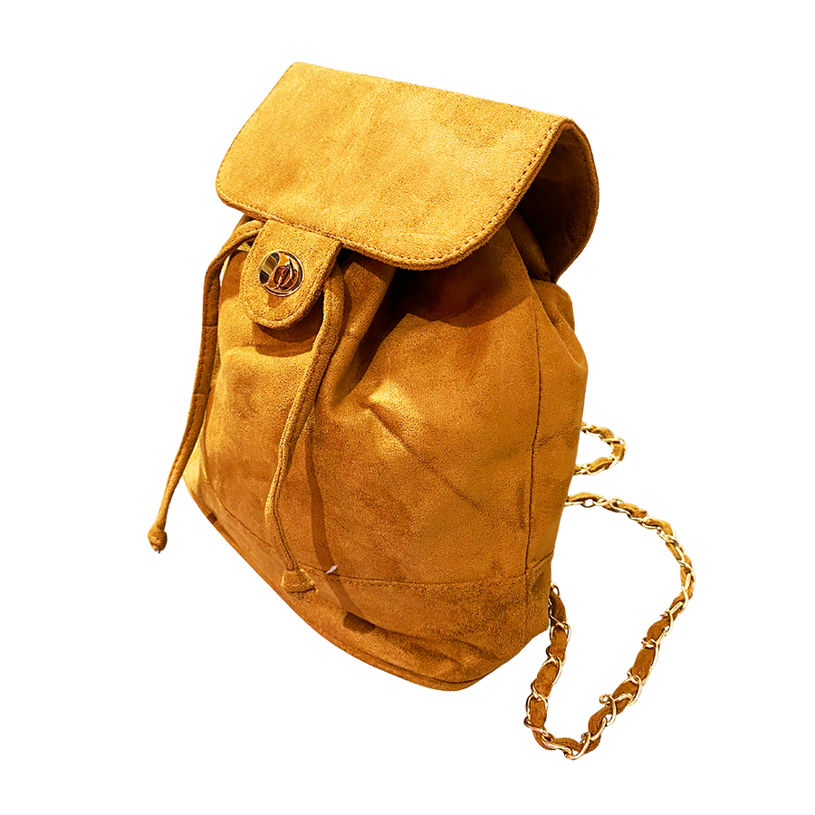 Backpack con cadena - Mochila de gamuza